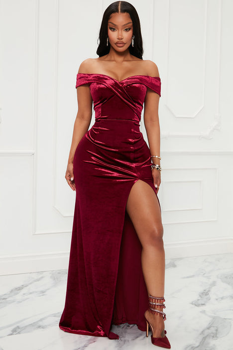 Alexi Velvet Maxi Dress - Burgundy/combo | Fashion Nova, Dresses | Fashion  Nova